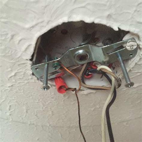 ceiling fan in standard electrical box|outlet box acceptable for fan support.